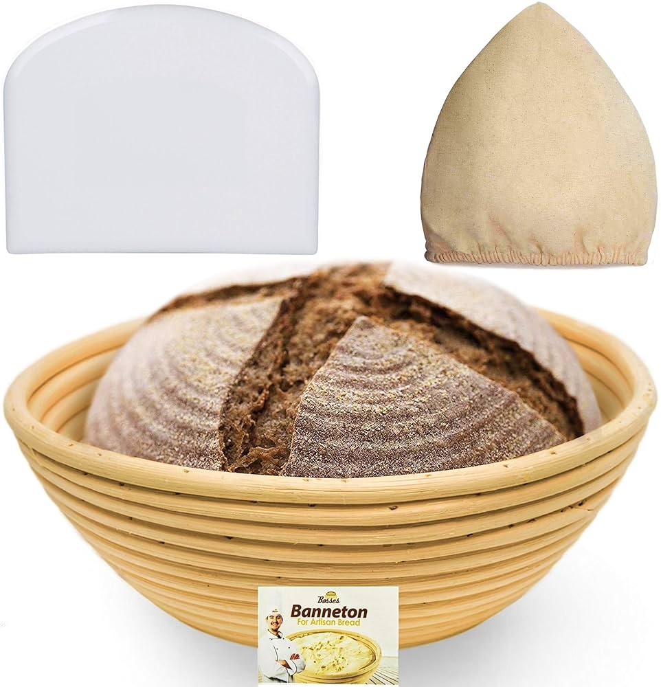 Banneton Bread Proofing Basket, Rattan European Sourdough Bread Bakery Basket For Professional & Home Bakers(11x6cm