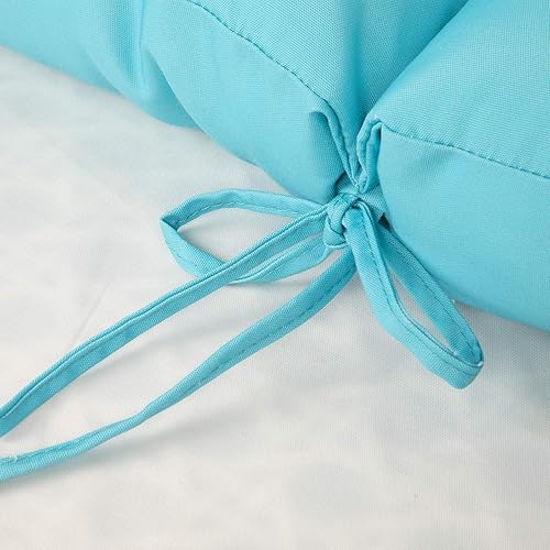 Miniatura 4 de ARTPLAN Cojín para silla de exteriores para asientorespaldo, cojín para silla de patio con lazo, repuesto para cojín de patio, juego de 2, 20 x 20 x