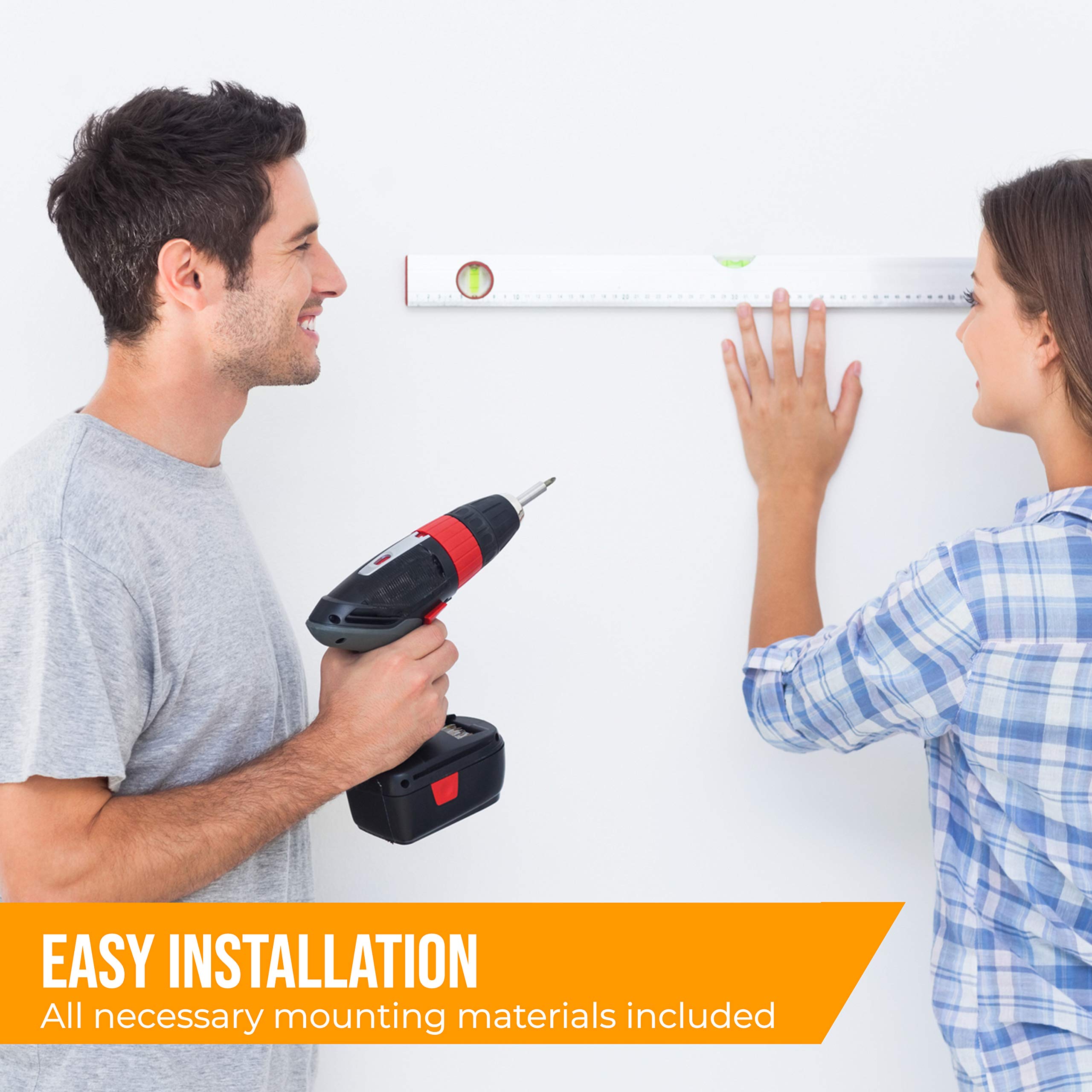 NANOOK Supporto da parete girevole per TV da 19-43 pollici | Inclinabile | Supporto da parete per televisori LCD, LED, QLED e OLED | Compatibilità universale | VESA da 100x100 a 200x200 | Nero