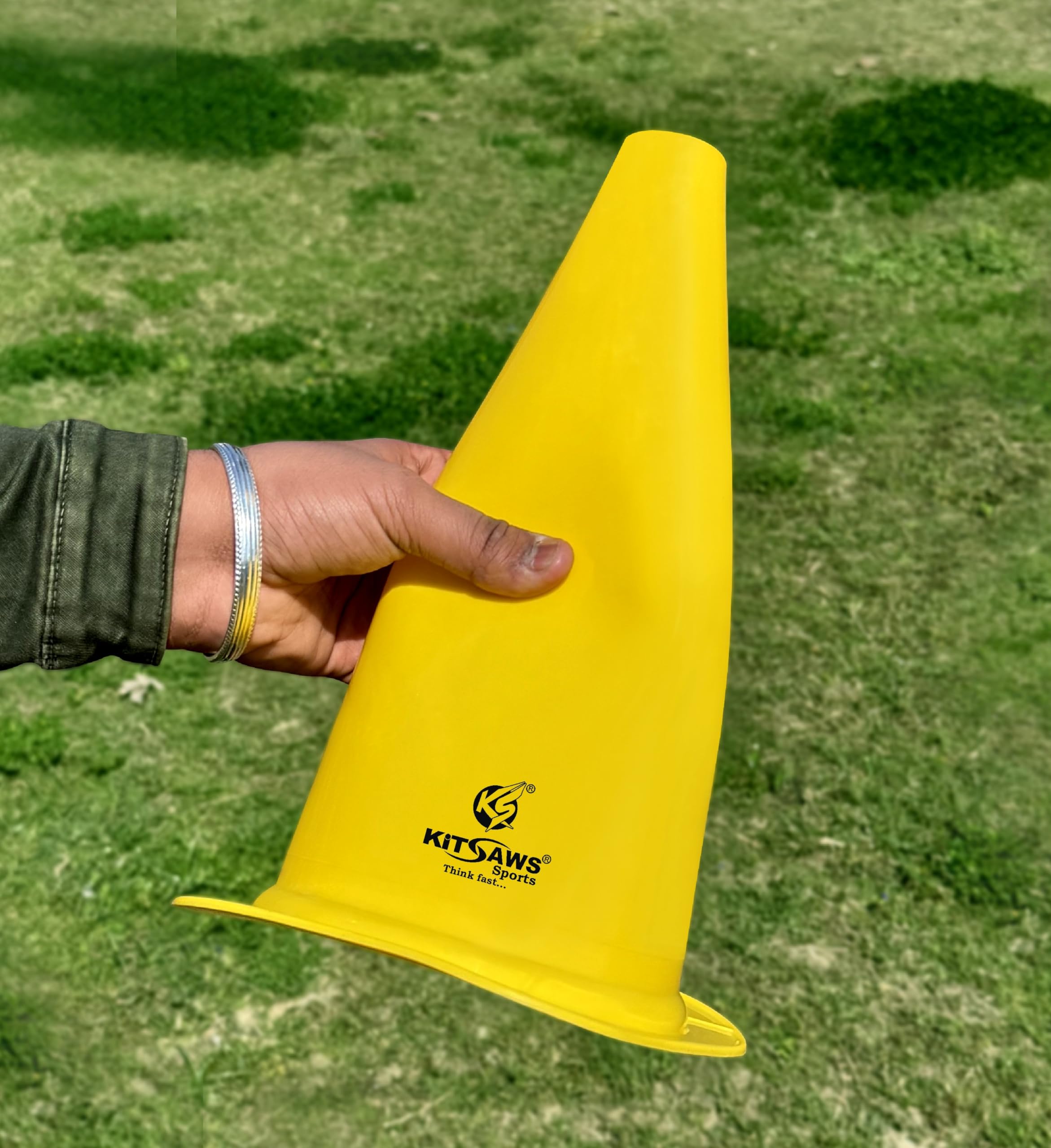 KITSAWS 15 Inches Agility Marking Cones | Sports Field Marking Equipment | School Model Marker Cone | Multicolour Plastic Marker Cone (6)-image-15