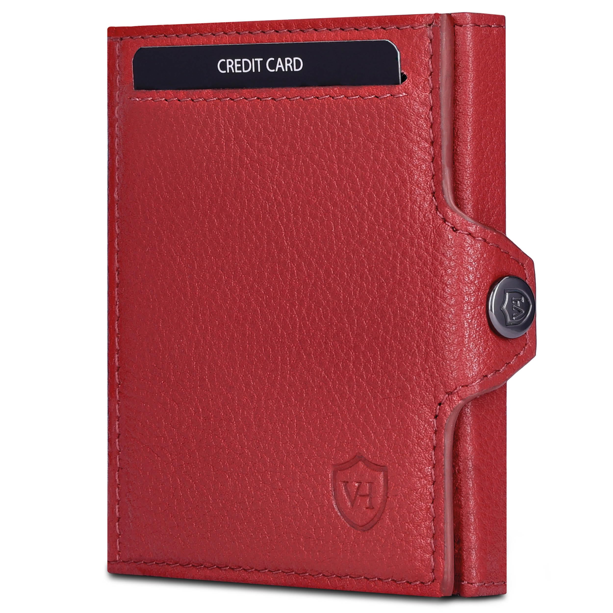 VON HEESEN Slim Wallet mit RFID-Schutz - Mini Geldbörse Herren & Damen klein - Kreditkartenetui Geldklammer Kartenetui - Geldbeutel Portmonee Portemonnaie klein