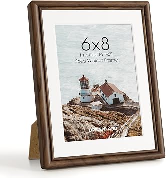 Dreamland Wooden Picture Frame Walnut 6x8 for SeniorPortraits GalleryWall