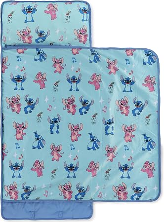 Jay Franco Kids Nap Mat with Built in Pillow and Blanket, Soft Microfiber Sleeping Bag
