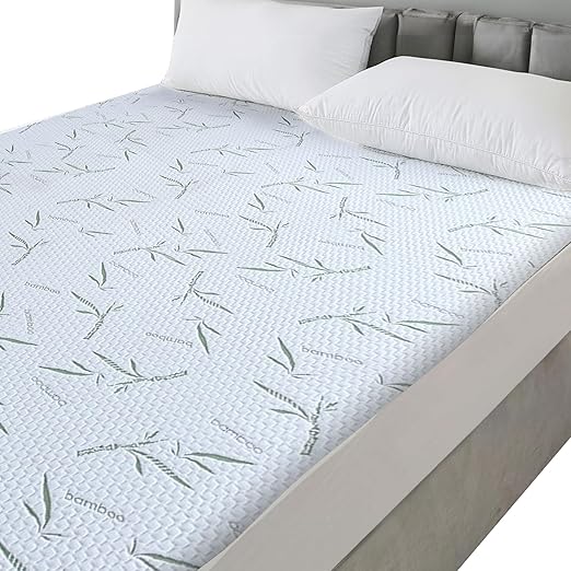 East Coast Bedding Waterproof Mattress Protector Pad - Queen Size 60" x 80" Inch, Viscose Derived from Bamboo, Ultra Soft, Breathable, Washable Bed Mattress Cover for Comfort & Protection