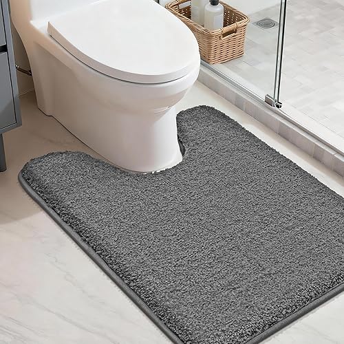 Vista 26 de COSY HOMEER Alfombras extra gruesas para el baño, tapetes de baño antideslizantes, tapete de felpa suave, peludo y 100% micro poliéster, tapete
