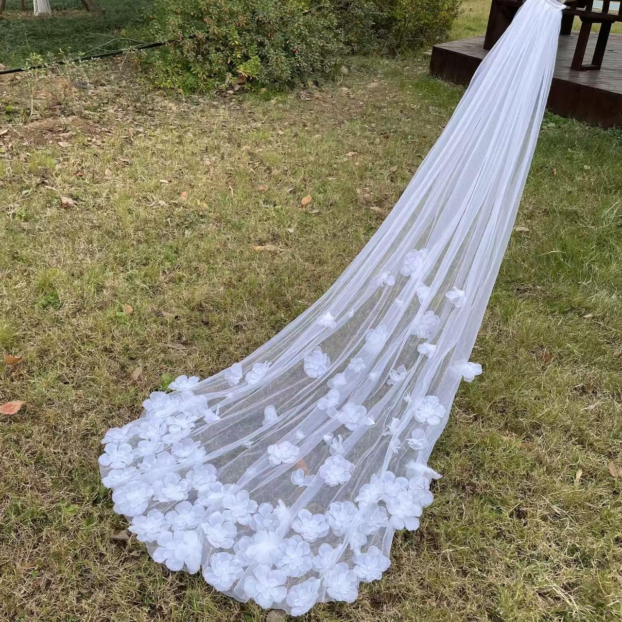 Schleier Braut,Brautschleier Blumen Hochzeit Schleier Braut Schleier Elegante Braut Schleier Mit Kamm