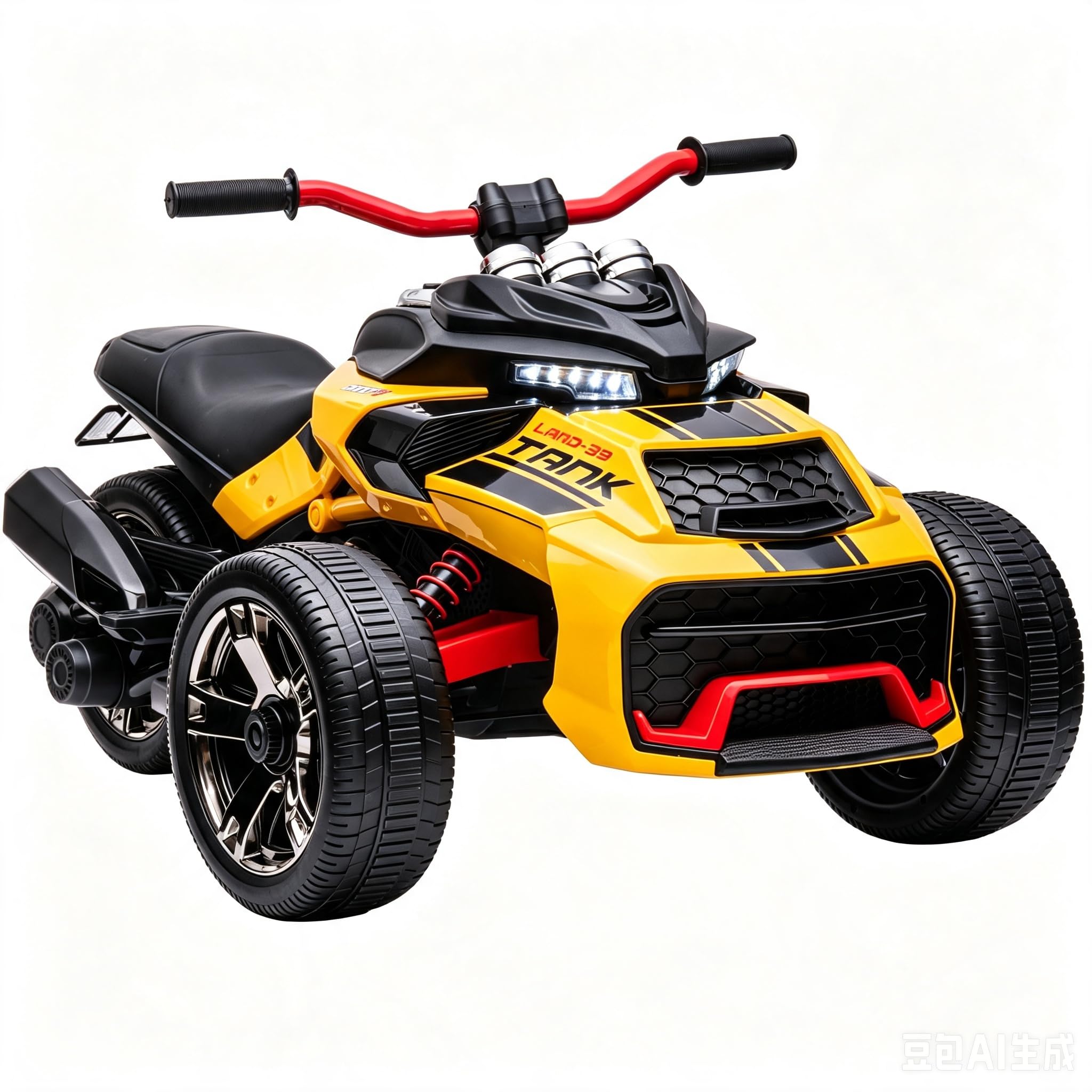 24V Ride On Toys for Kids 4-8 Kids' Electric Motorcycle 3 Wheeler ATV