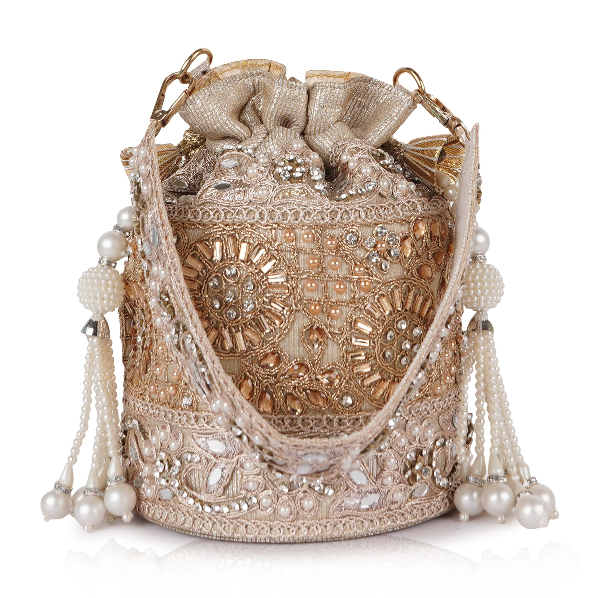 Velvet SilK Stylish Embroidery Unique Design Trendy Traditional Ethnic Wedding Party Handheld Potli For Women