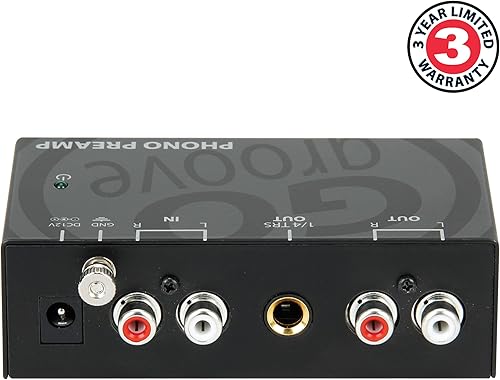 Miniatura 2 de GOgroove Mini Phono Turntable Preamp Preamplifier with 12 Volt DC Adapter, RCA Input for Vinyl Record Player - Compatible with Audio Technica,