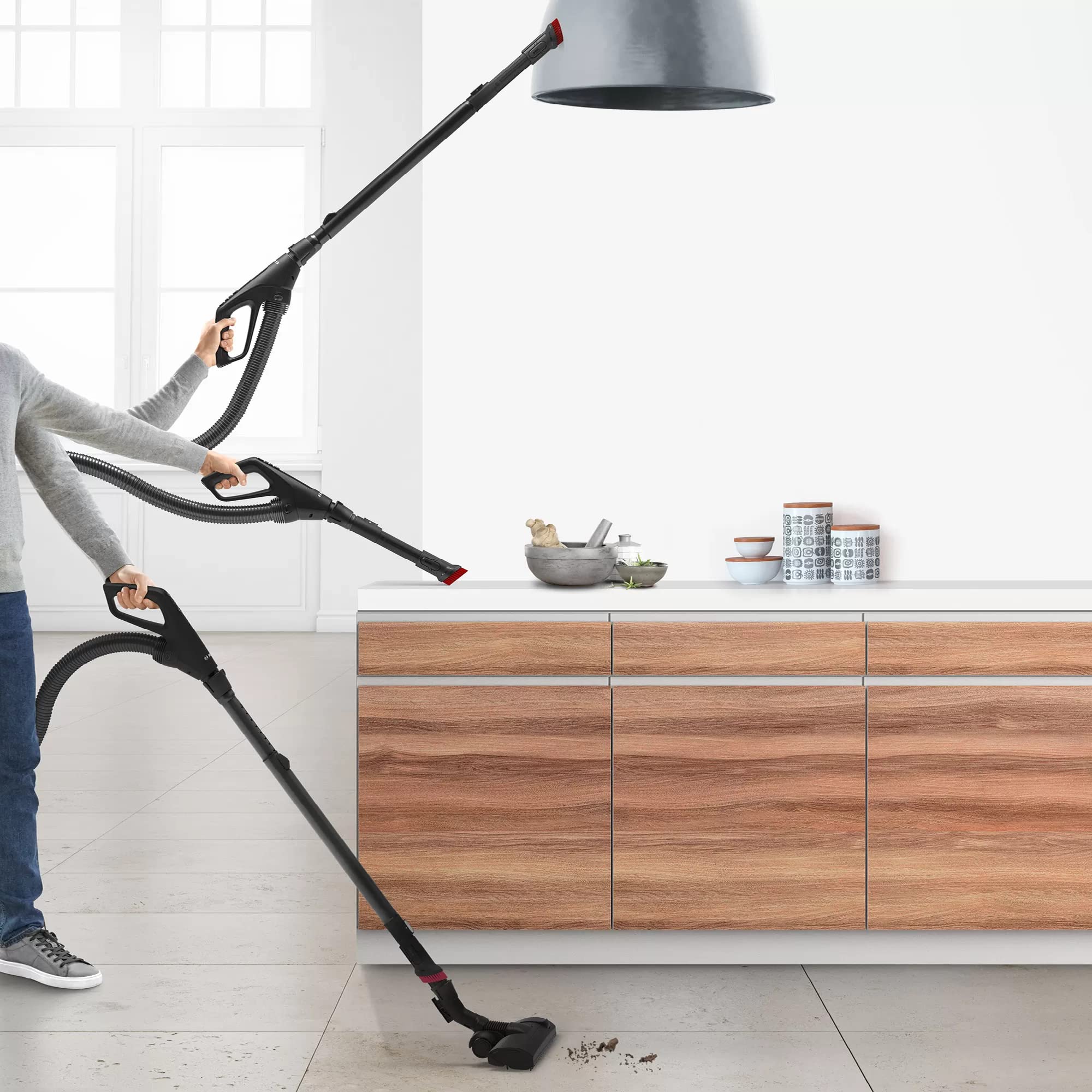 Bosch BGB6X330 - Aspirapolvere con sacchetto, 4 l, 600 W, filtro HEPA 75 dB, cavo da 12 metri, colore: Grigio