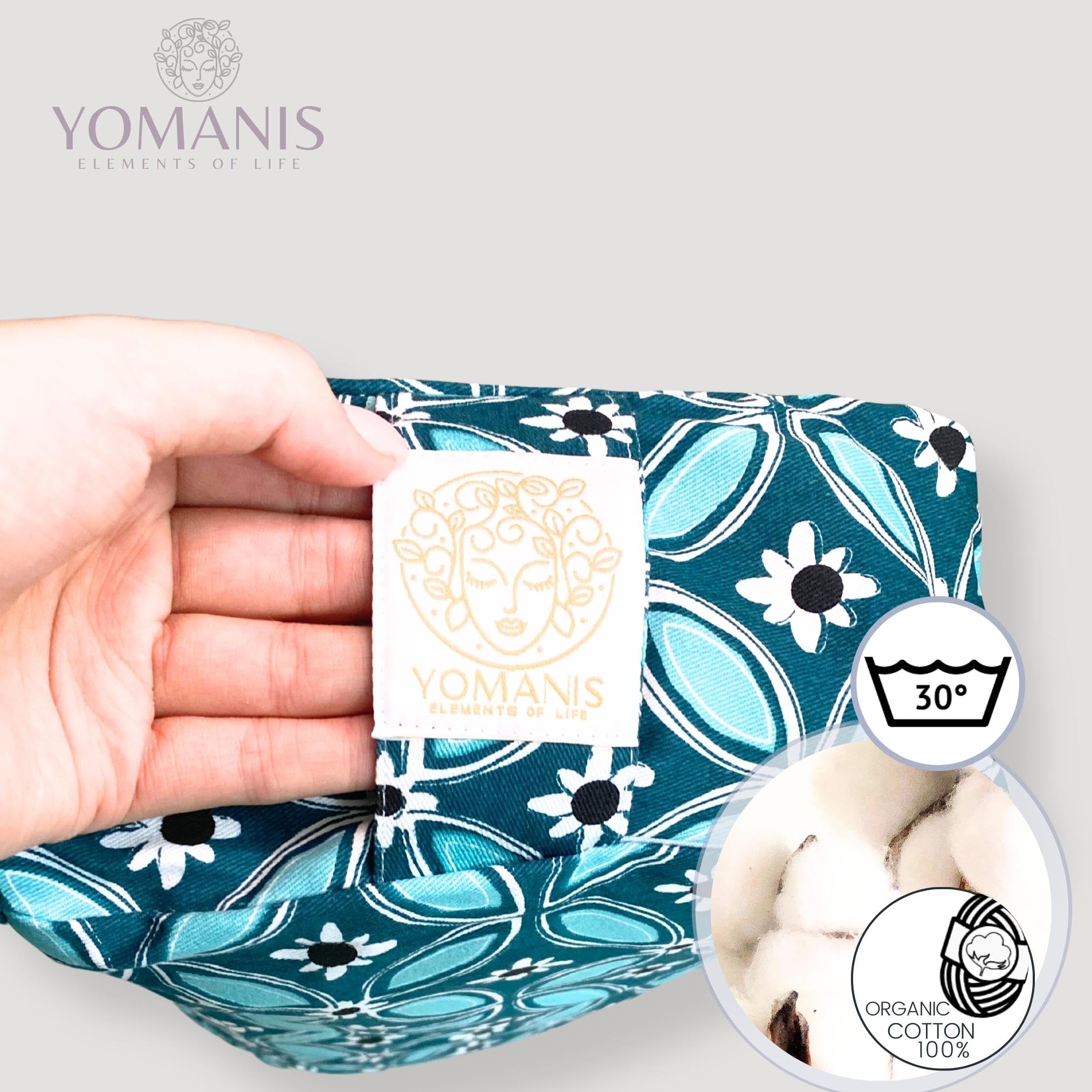 Balisa Cuscino da viaggio Bolster 40 x 18 x 10 cm per yoga e meditazione, imbottitura in cotone, solido e stabile, naturale e biologico, certificato Öko Tex. Ideale per lo yoga in viaggio