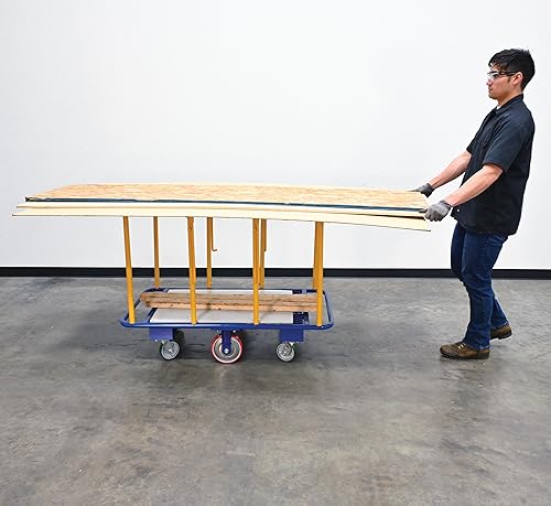 Miniatura 6 de Vestil PANEL-H Carro de panel horizontal, capacidad de carga de 2,000 libras, ancho total x largo x alto (in.) 32-116 x 63-12 x 51-38,