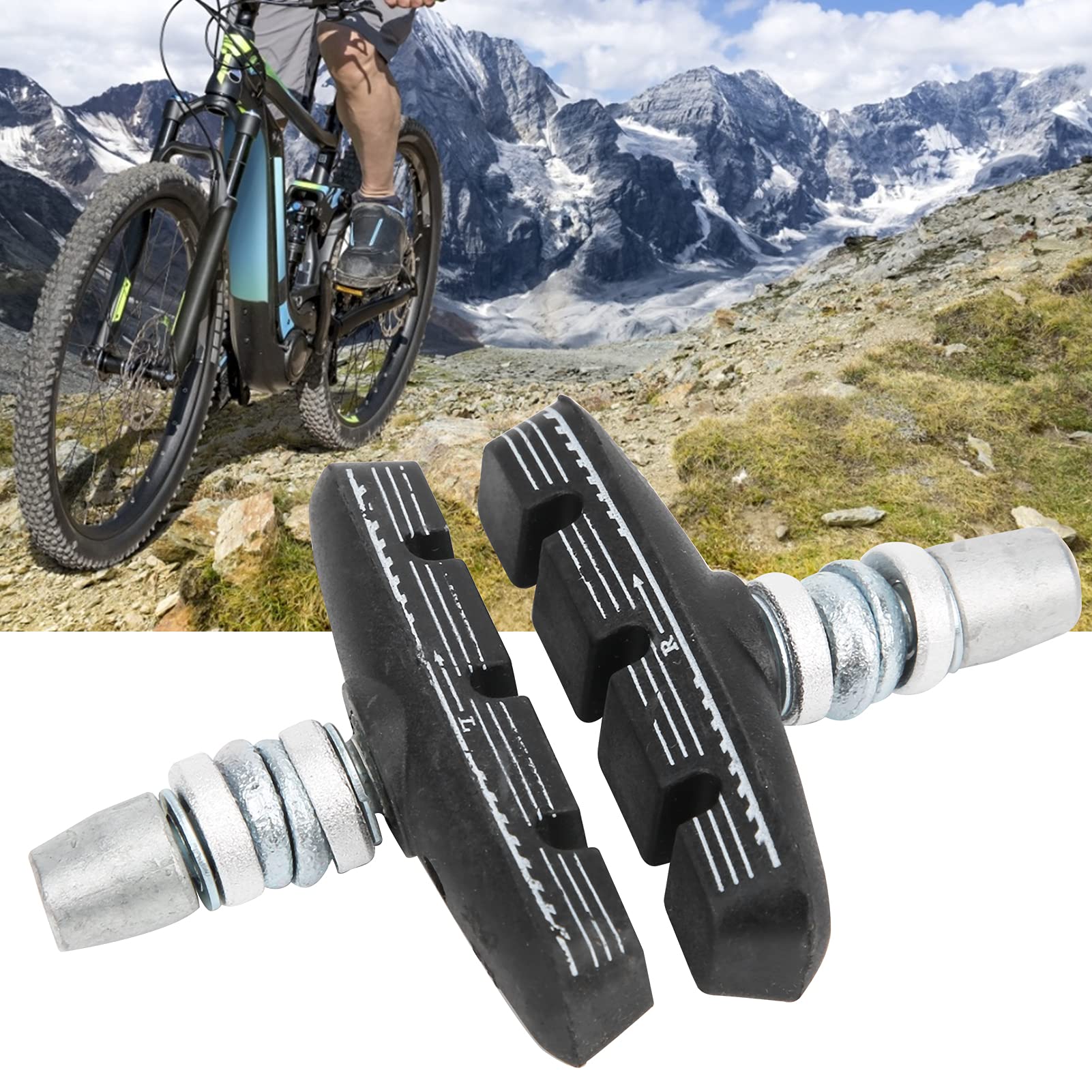 Klocki hamulcowe VGEBY Bike, 1 para 55mm Składane klocki hamulcowe w kształcie łuku Rower V Brake Gumowe klocki hamulcowe do roweru składanego Rower górski Rower szosowy
