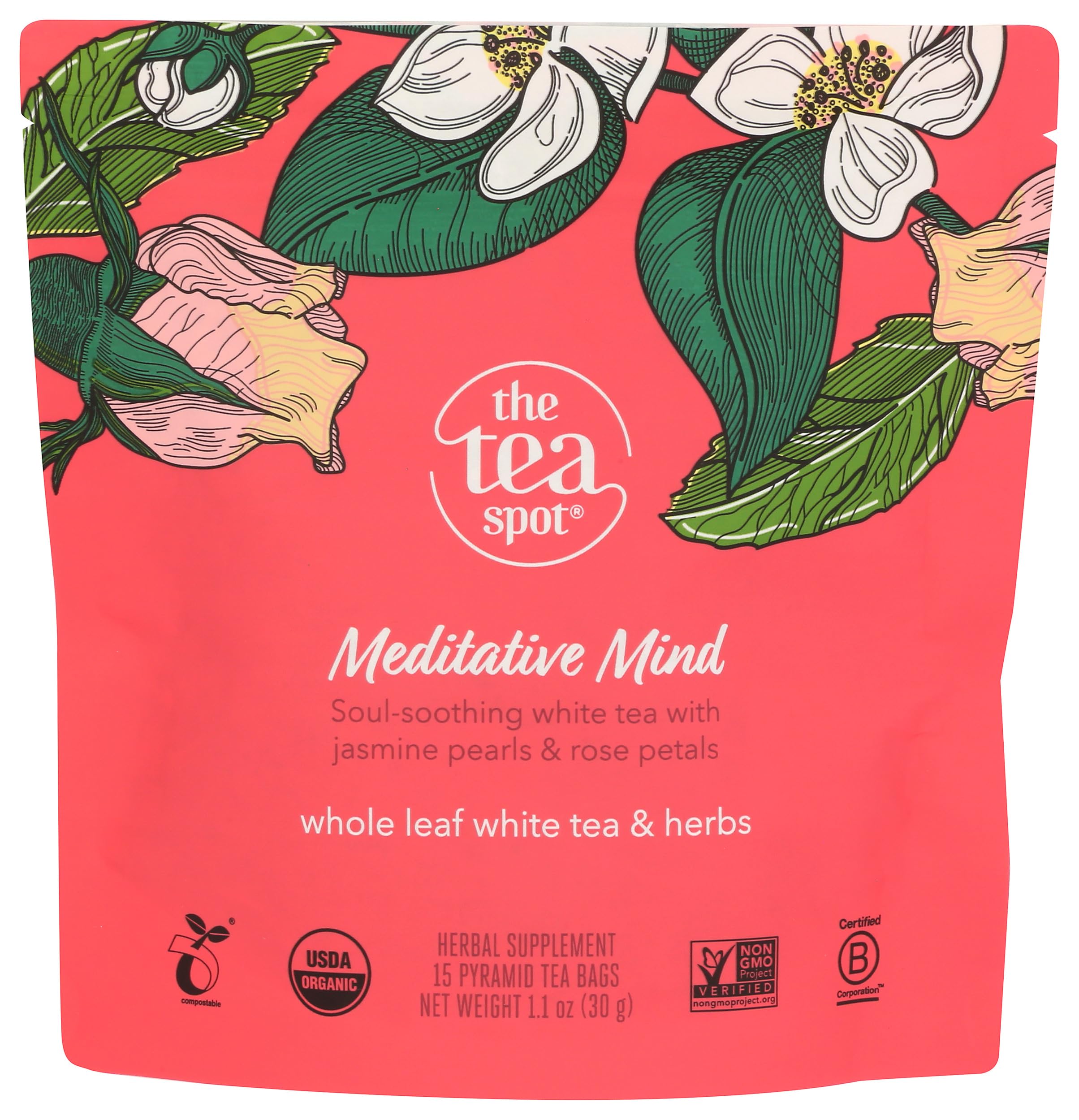 Amazon.com : The Tea Spot Organic Meditative Mind Herbal Tea