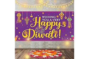 Happy Diwali Banner Decorations - Indian Backdrop Decorations