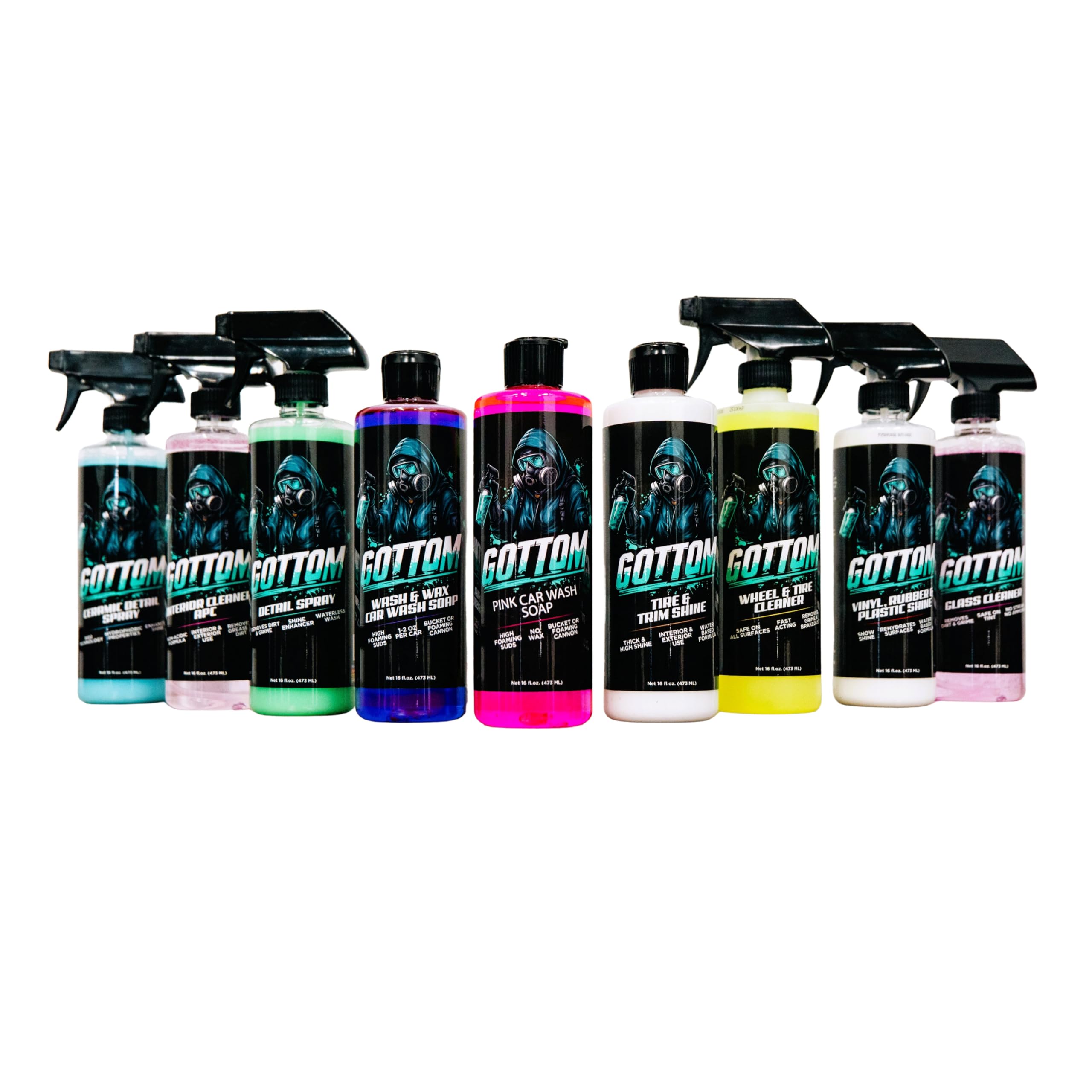 Gottom Glass Cleaner Spray – 16oz, Ammonia Free, Streak-Free Window & Glass Cleaner, Safe on Tint – Perfect for Mirrors, Windows, & Glass Surfaces – Effective Dirt & Grime Remover