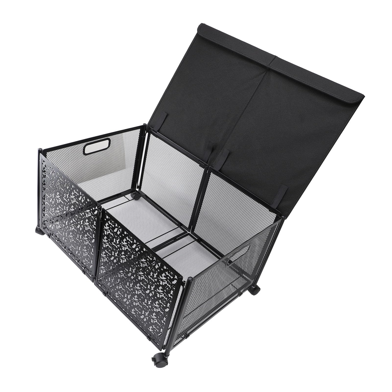 CHICIRIS Scatola portaoggetti pieghevole per giocattoli di grande capacità 70 L, resistente alla polvere, portatile, in metallo, per sala giochi per bambini, soggiorno, camera da letto per bambini