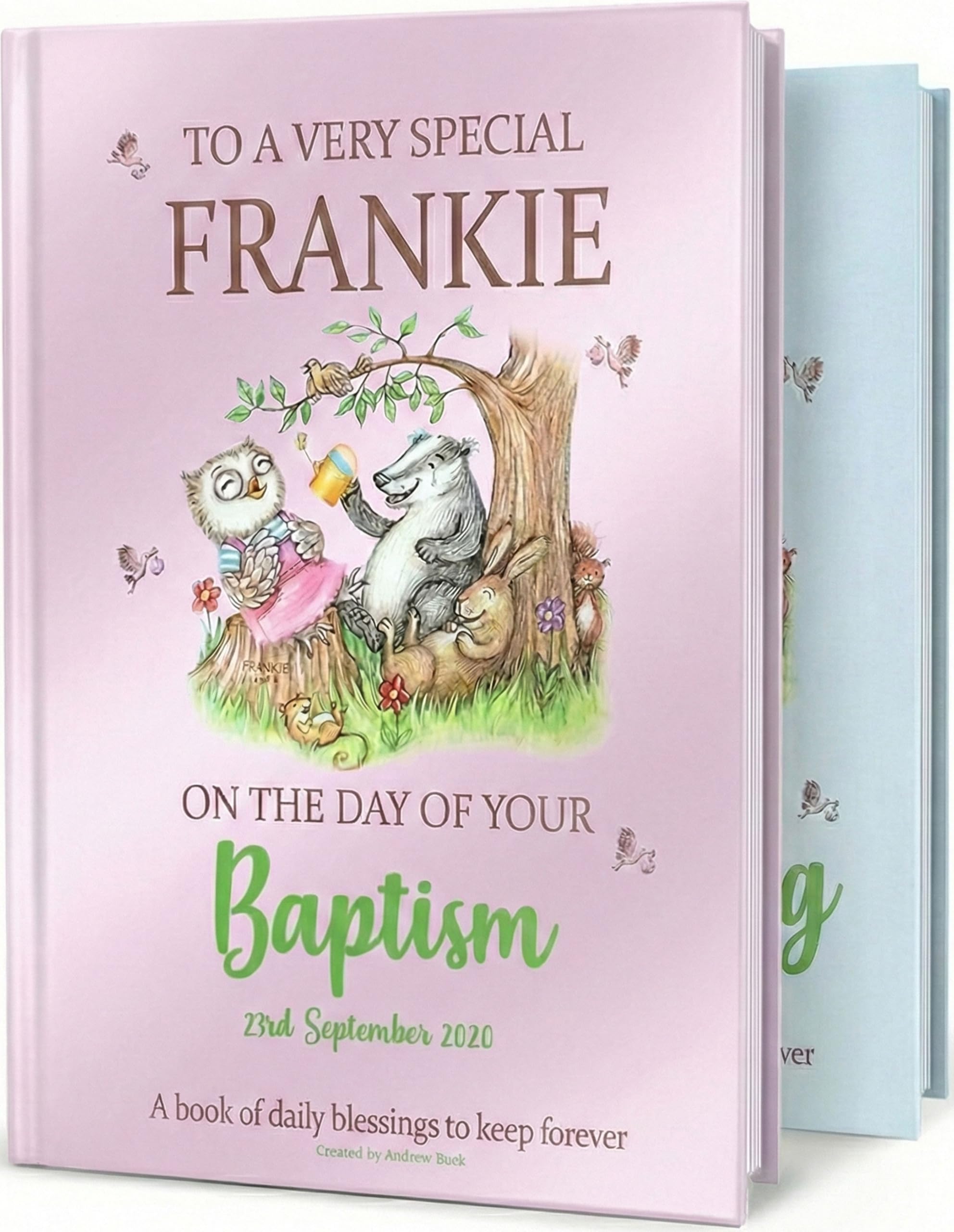 Baptism Gift Book of Blessings Personalised for Baby, Grandson, Granddaughter, Godson, Goddaughter