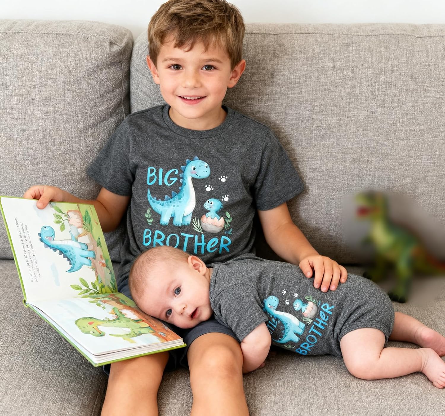 Funnycokid Big Brother Little Brother Matching Outfits Toddler Lil Bro Boy Shirts Set Baby Gifts Clothes