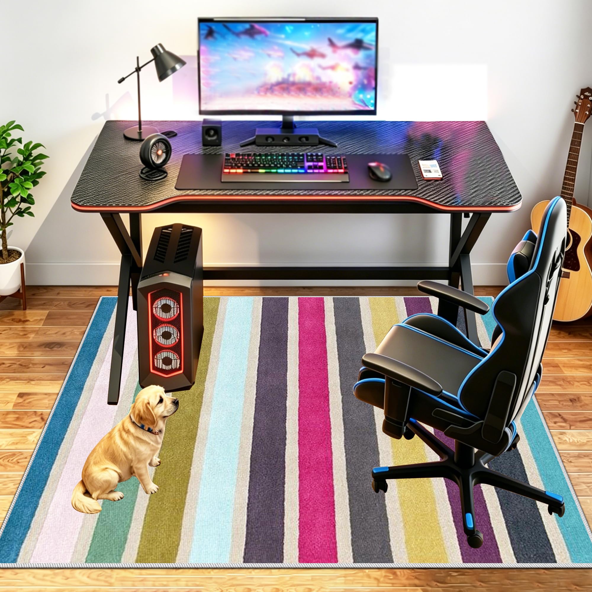 Tapis de Protection de Sol pour Sols Durs Bureau pour Moquette 80 x 160 cm