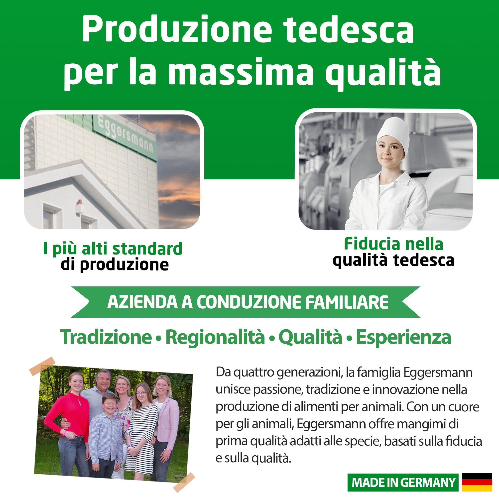 Eggersmann Mein Pferdefutter EMH - Fieno cubes da 20 kg – Mangime grezzo in fieno essiccato al sole ideale come ricambio completo per cavalli e pony, ideale per problemi dentali, produzione tedesca