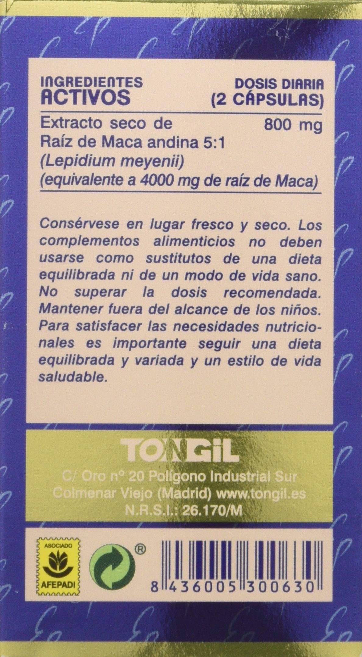 Tongil Estado Puro Maca 2000 mg Pack 2 unidades (60+60 cápsulas) (2)