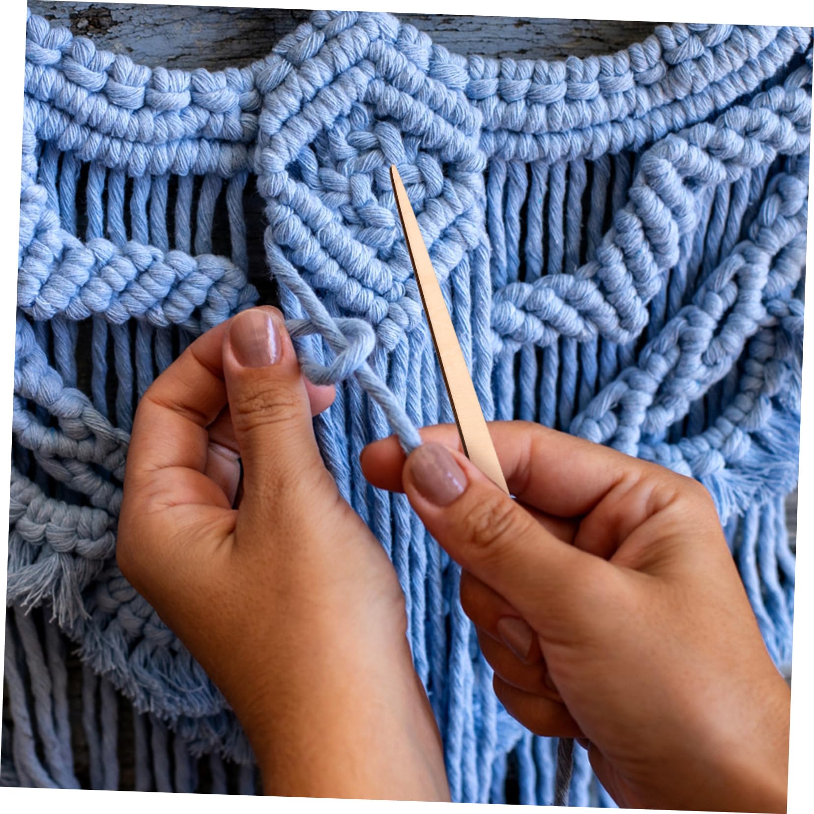 SEWACC 2juegos Kit De Tejer De Madera Para Principiantes y Palos De Weaving Para Manualidades
