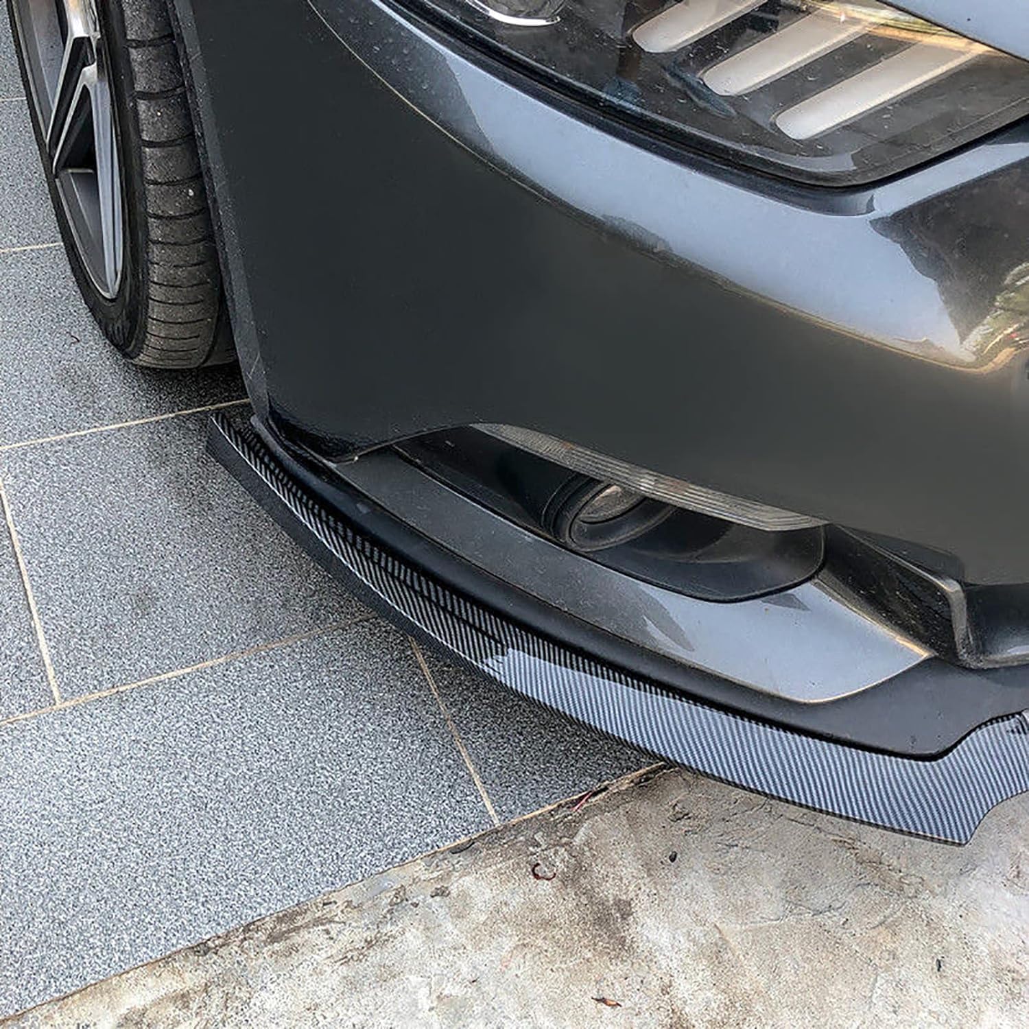 Splitter Delantero para Ford Mustang 2015 2016 2017, Look Carbono