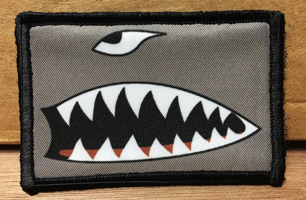 Grey A10 Warthog Nose Art Morale Patch. Perfect for Your Tactical Military Army Gear, Backpack, Operator Baseball Cap, Plate Carrier or Vest. 2x3 Hook Patch. Made in The USA