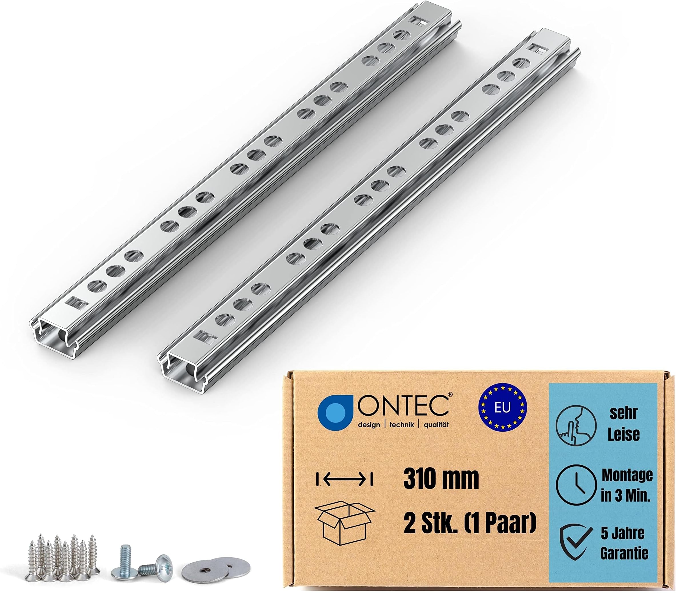 Hettich Kugelauszug Für Holzschubkasten, KA 1730, 350 Mm, 10 Kg