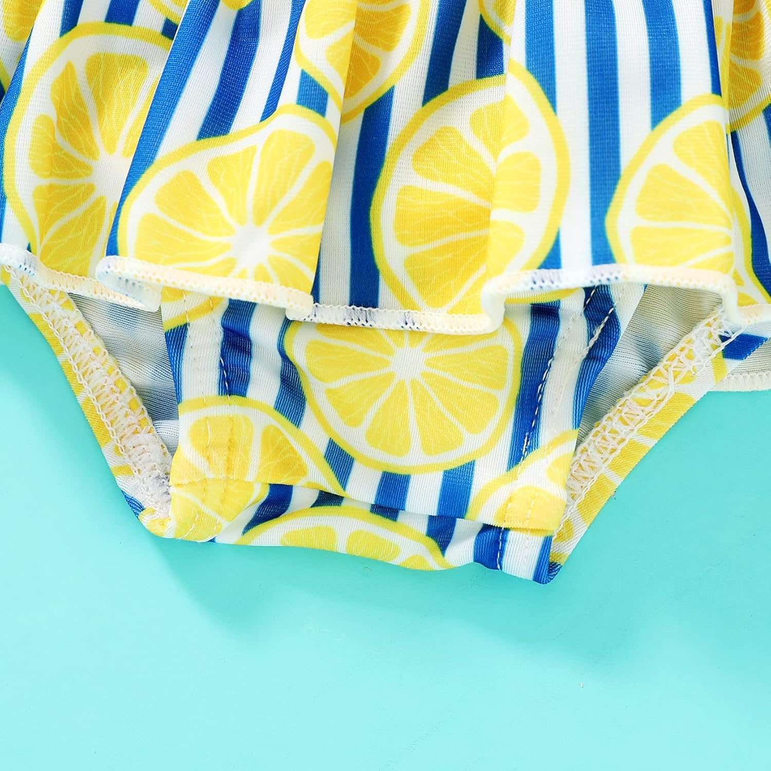 JEELLIGULAR Toddler Baby Girl Swimwear Bowknot Stripe Swimsuit Bathing Suit 2Pcs Bikini Set Outfits Summer - Image 6