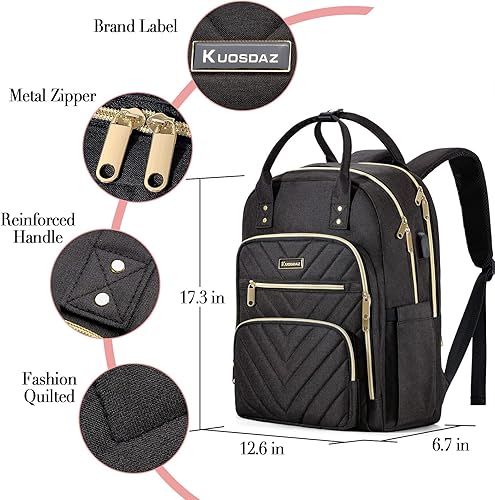 Miniatura 4 de Mochila para laptop para mujer, Negro -, Mochilas para laptop