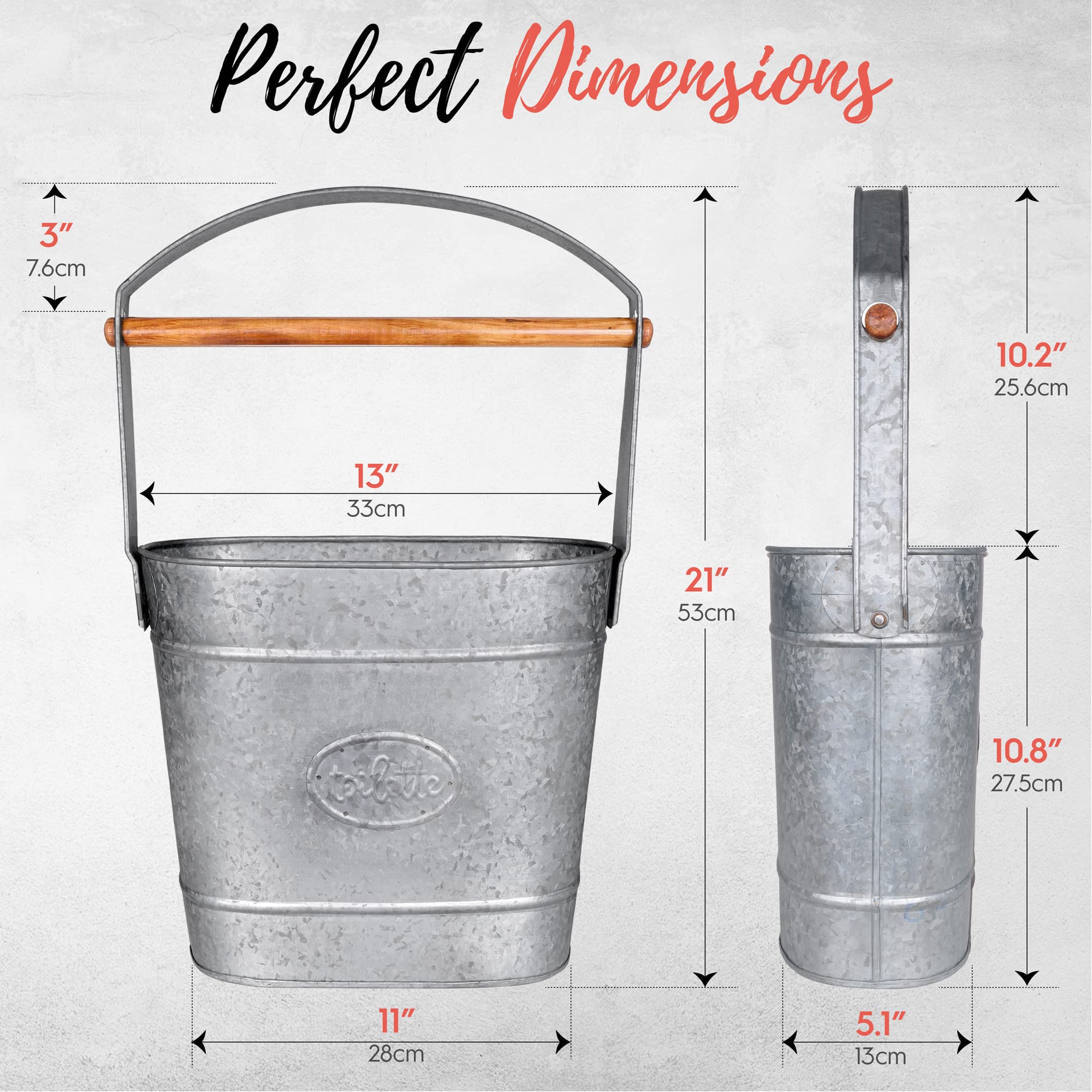 Autumn Alley Farmhouse Toilet Paper Holder - Free Standing Toilet Paper Holder, Reserve Storage for Mega Rolls, Magazines - Farmhouse Decor, Farmhouse Bathroom Accessories, Galvanized