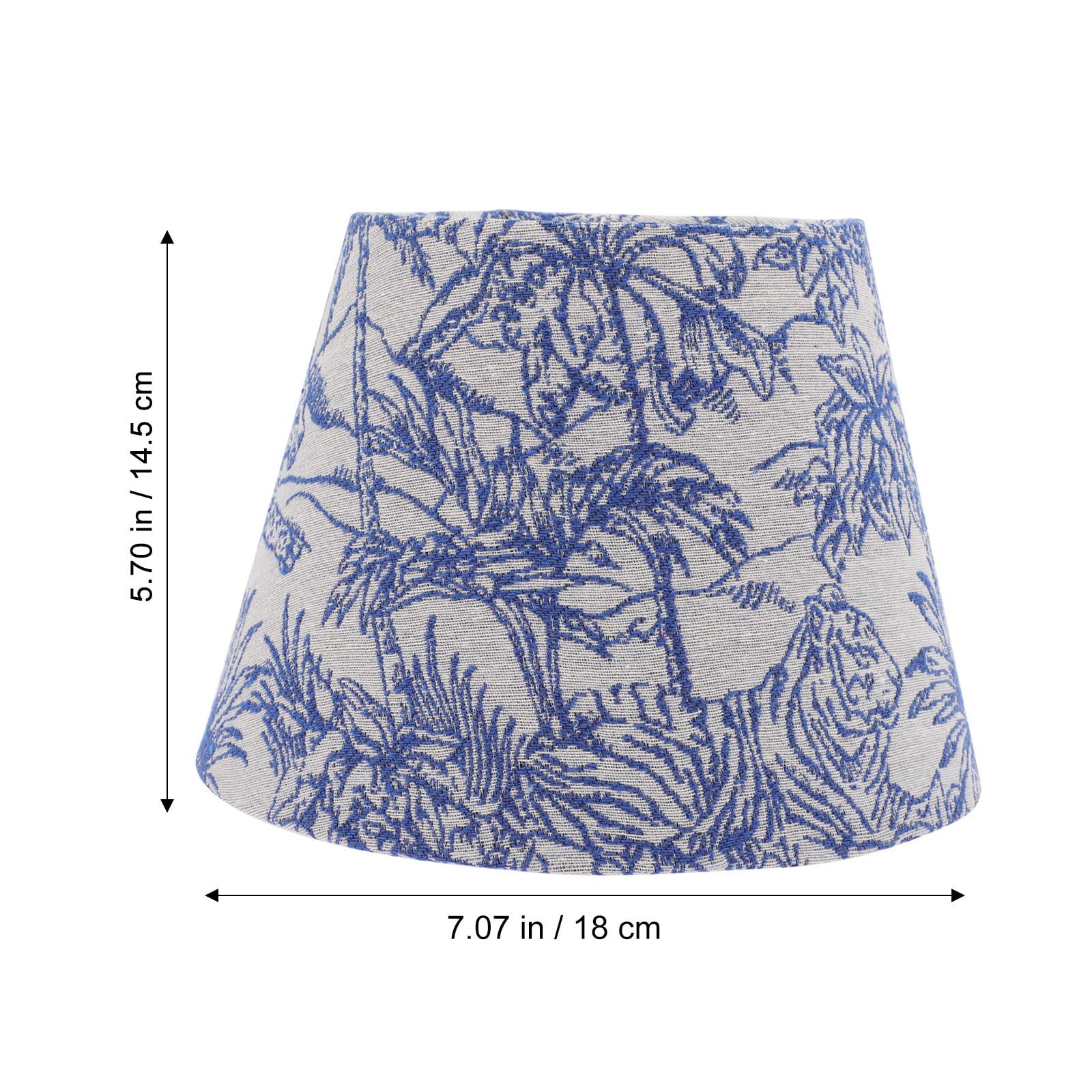 Paralume per Lampada da Terra Blu Motivo Tropicale, Struttura in Metallo Professionale, Design Semplice ed Elegante per Decorare la Casa