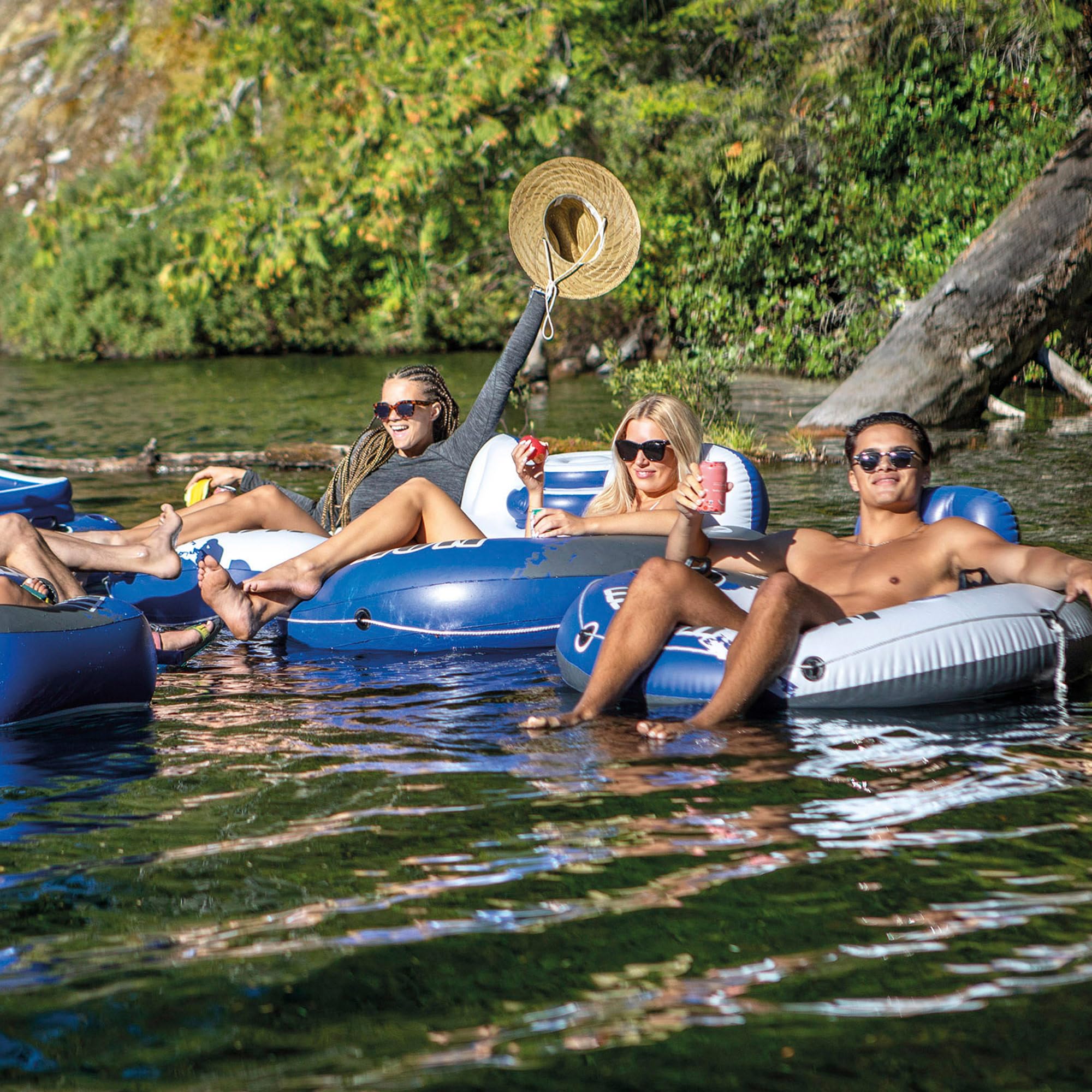 Intex Rueda doble hinchable Intex river run 2 & nevera - 243x157 cm (58837)