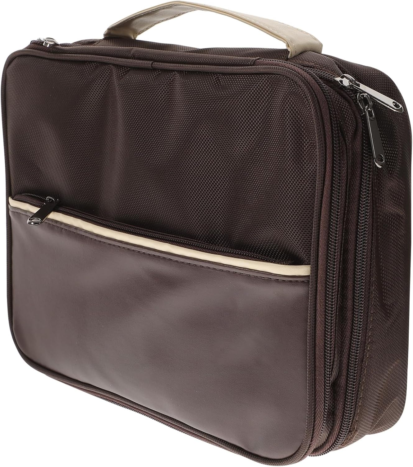 jojofuny Multi-compartment Tech Storage Pouch Cable Organizer Charger Case Travel Accessories Carrying Bag Coffee Color