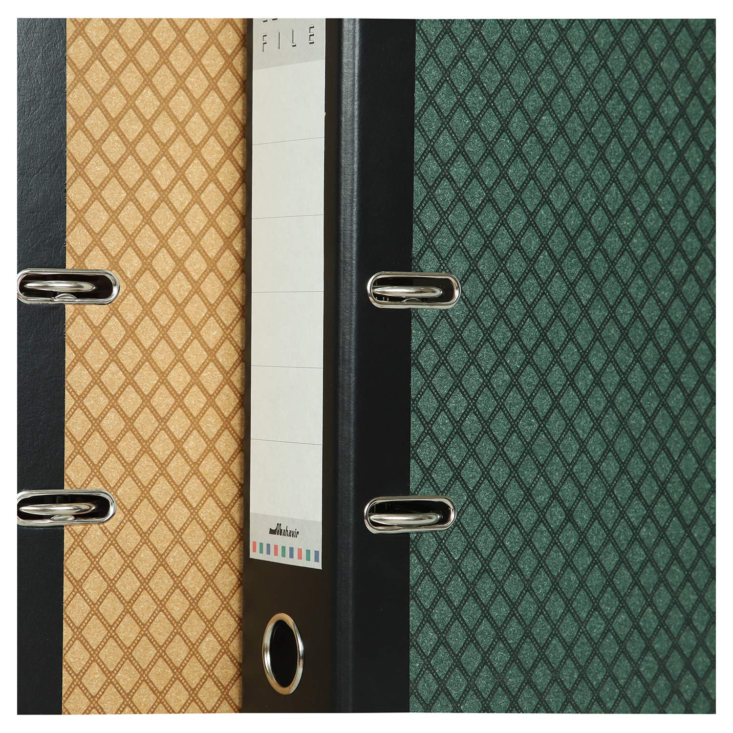 Mahavir Upper Lot de 2 classeurs à levier 2D Format papier ministre 21,6 x 34,3 cm 21,6 x 34,3 cm Clip 7 cm Couverture papier sensible à la chaleur et serrure Rado