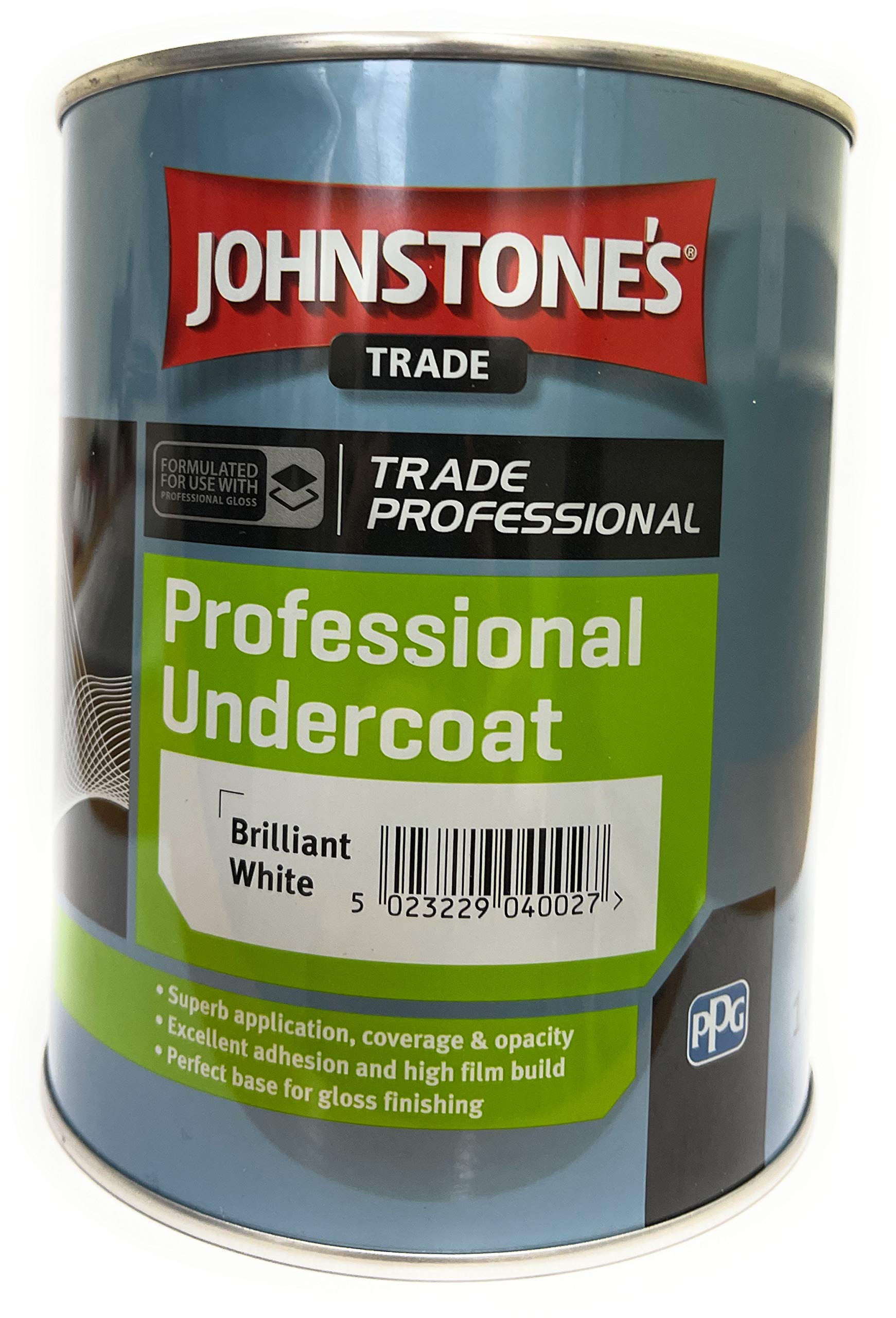 Johnstone's White Johnstone’s Trade Professional Undercoat Brilliant 1 Ltr