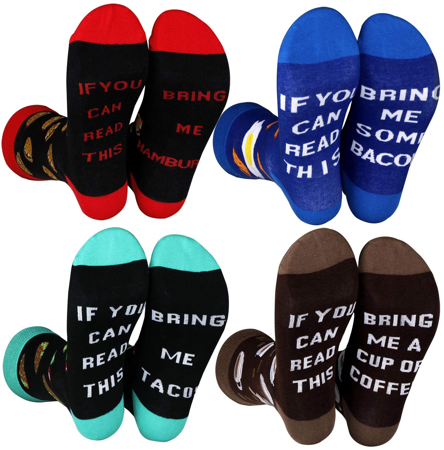 IF YOU CAN Socks Men's Novelty Crew Socks Funny Gift Dress Socks for Women Size 9-12