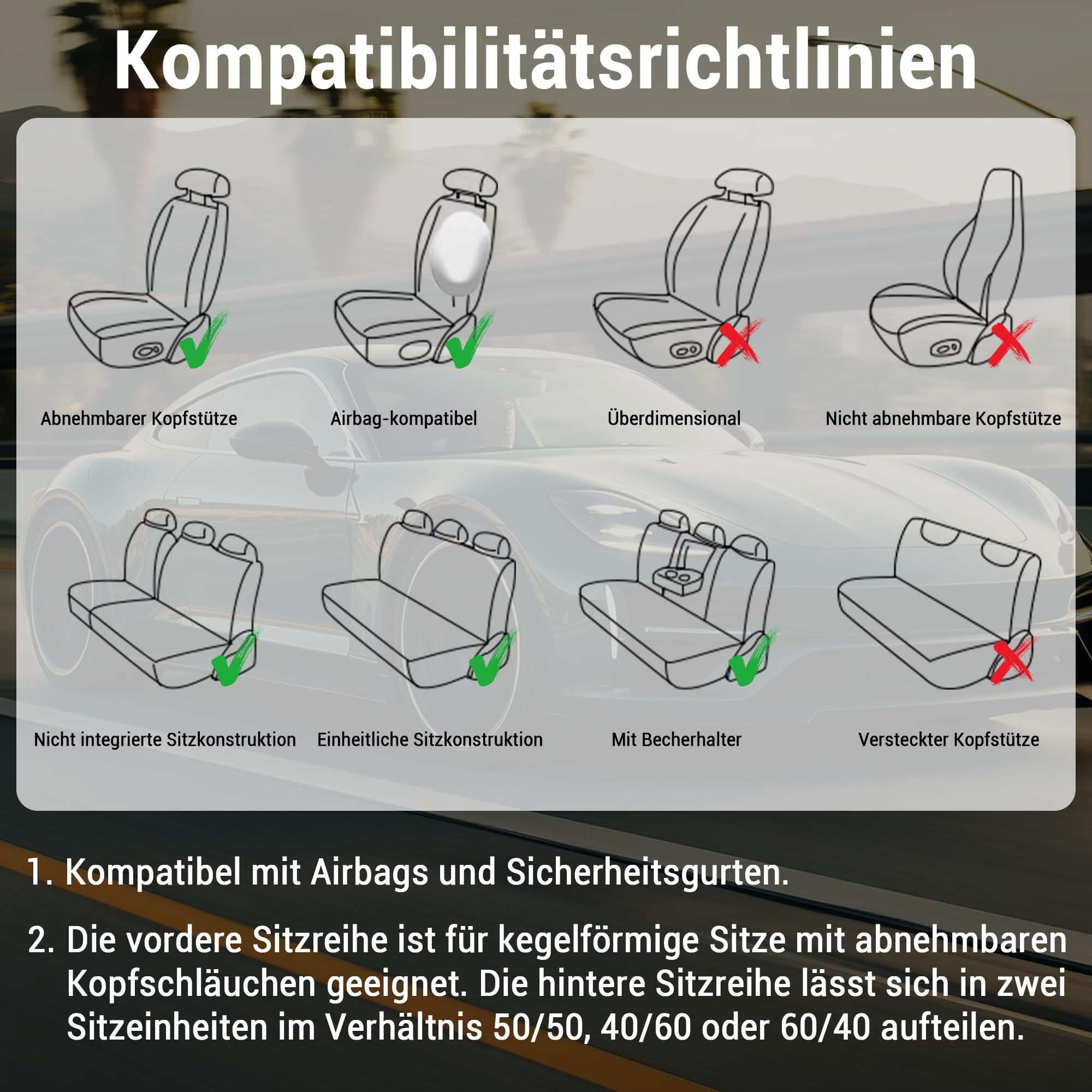 Hukl autositzbezüge für Volkswagen ID.4 2020-2026,Passgenau Abriebfest Pflegeleicht Echtleder 5-Sitzer Komplettset(Schwarz)