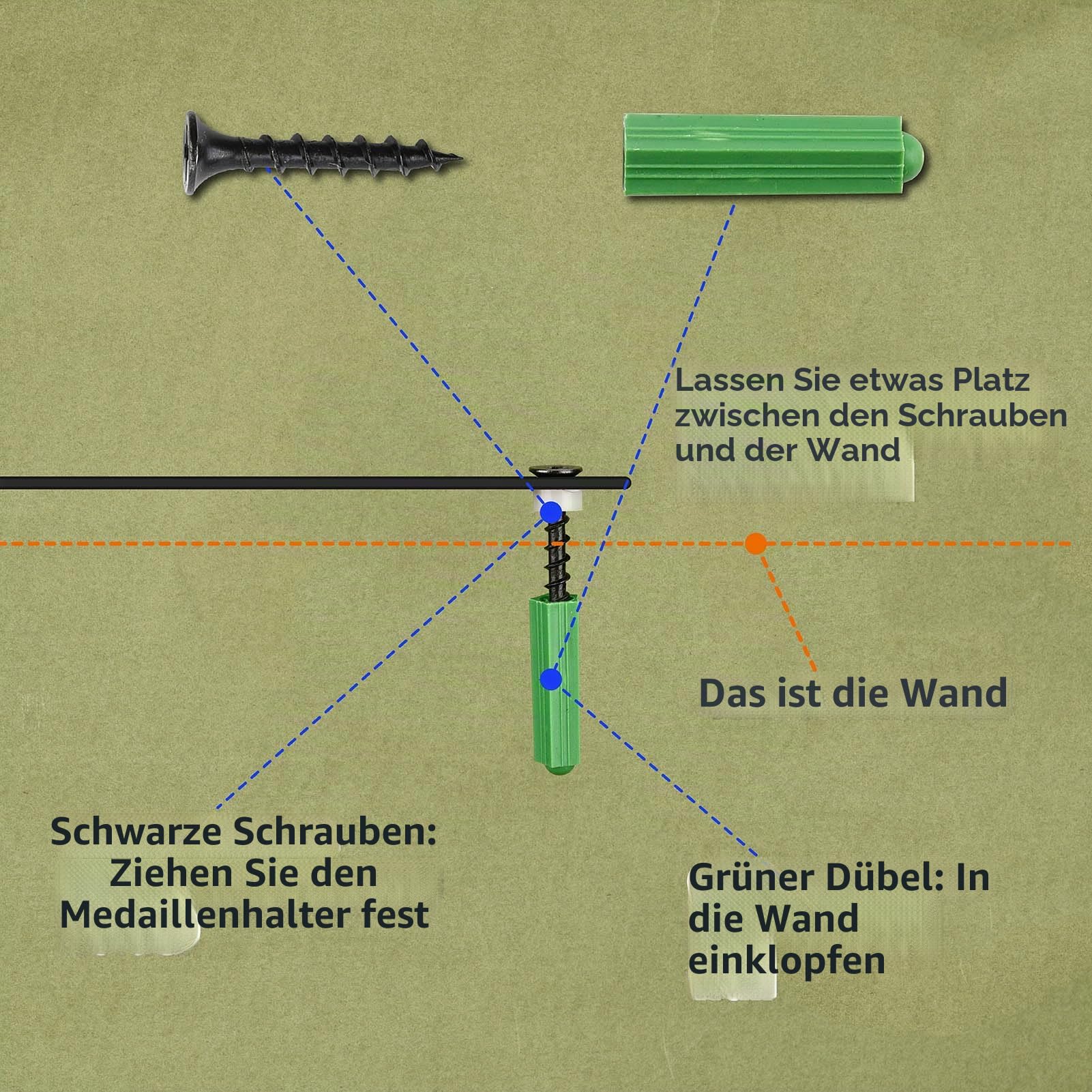 CREATCABIN Fußball-Medaillen-Aufhänger,Trophäenregal Mit 24 Haken,Trophäen-Aufhänger,Metallregal,Wandhalterung,Medaillenband-Ausstellungshalter,Aufhänger Für Gymnastik,Laufen,40x20x10cm Schwarz