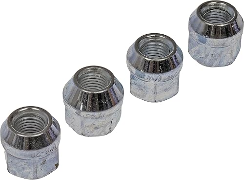 Dorman 711-106 Tuerca de rueda cromada 7/16-20 compatible con modelos seleccionados, paquete de 4