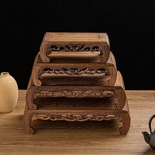 Miniatura 3 de THY COLLECTIBLES Hermoso soporte para florero oriental de palisandro artesanal a mano, 1 soporte (XL 12.6 pulgadas de largo x 6.5 pulgadas de ancho