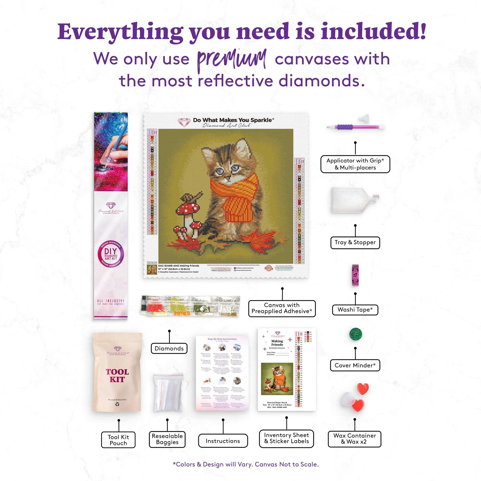 ダイヤモンドアートクラブ Making Friends Amazon.com: DIAMOND ART CLUB Making Friends - Kitty Diamond