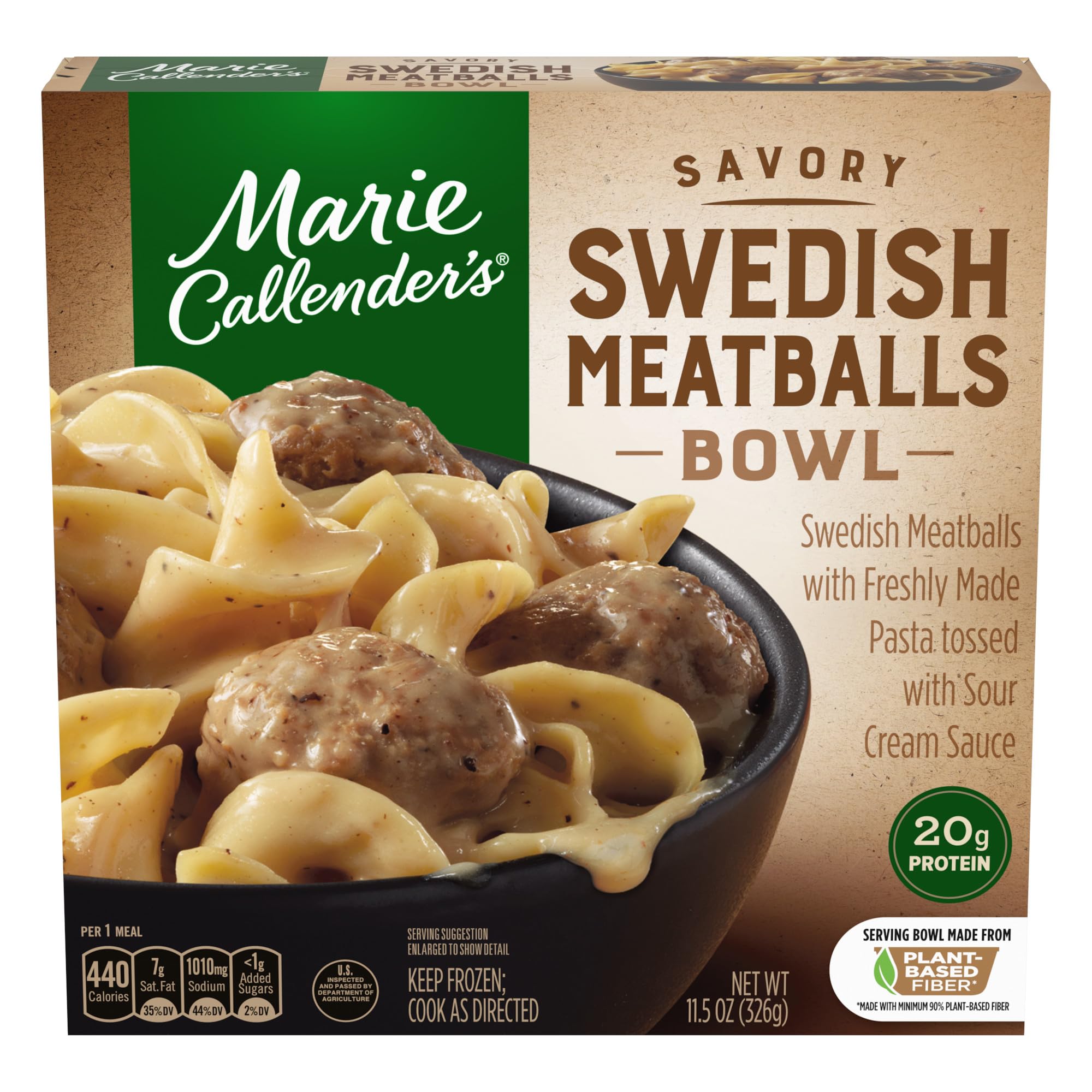 Marie Callenders Swedish Meatballs Bowl Convenient Microwave Meal Frozen Meal 11 5 OZ