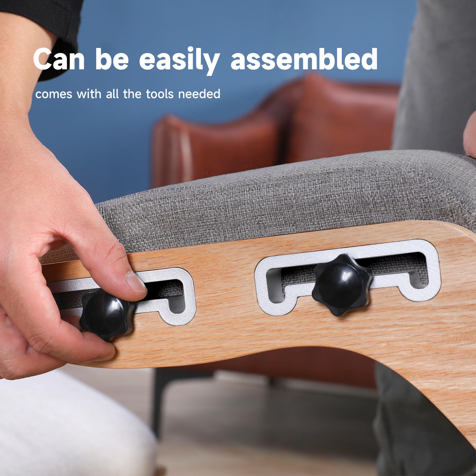 Silla reclinable para la rodilla, mecedora ergonómica de madera, mejora tu postura con un asiento en ángulo para el hogar, la oficina