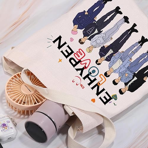 Miniatura 6 de K-POP Bolsa de compras de viaje de música Kpop Song Lover Bolsa reutilizable Corea del Sur Star Team Fans Regalo
