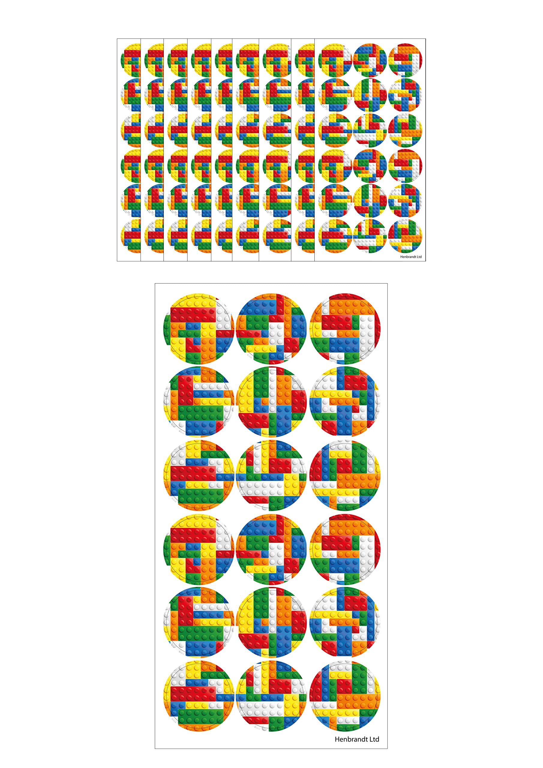 Henbrandt Large Brickz Stickers