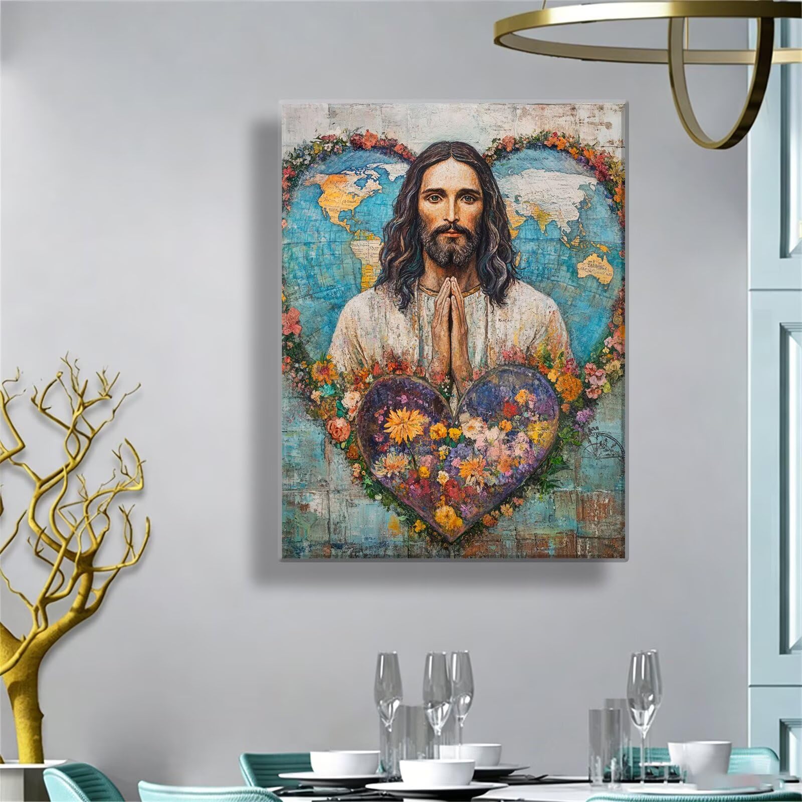 Dipingere con i Numeri Adulti fiore Uomo, Quadri da Dipingere Numerati Fai Da Te per Principianti e Adultis, Olio La Pittura di Numeri Kit, Hobby Creativi Adulti, Decorazioni Casa 90x120cm Q3S-584