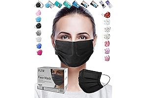 FLTR Lightweight Black Disposable 3-Ply Face Mask